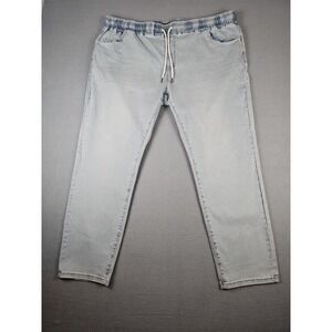 Johnny Bigg Mens 46 Light Wash‎ Stretch Denim Drawstring Jeans (45x30.5)